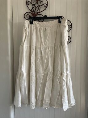 Matty M White Midi Skirt